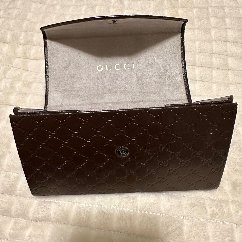 Authentic Brown Gucci Glasses Case - image 2